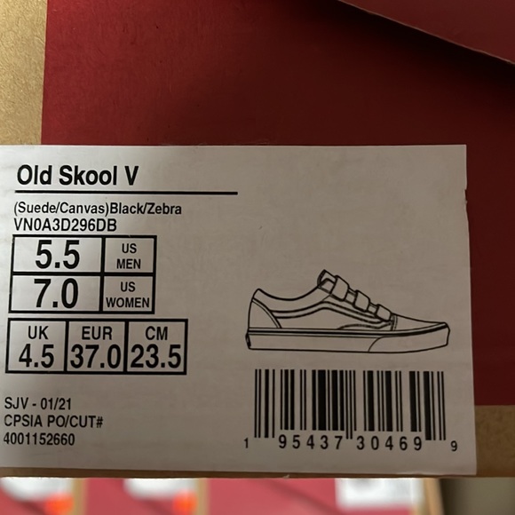 Vans Old Skool V Suede/Canvas Black/Zebra WMNS - Picture 16 of 16